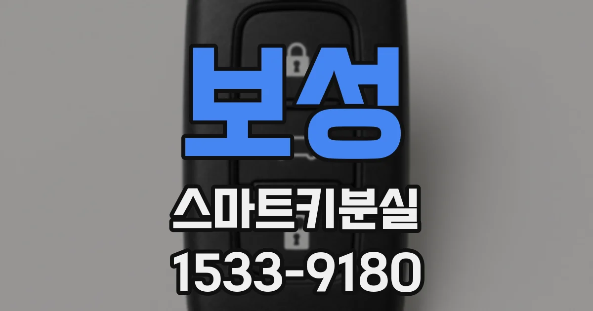 보성 스마트키분실