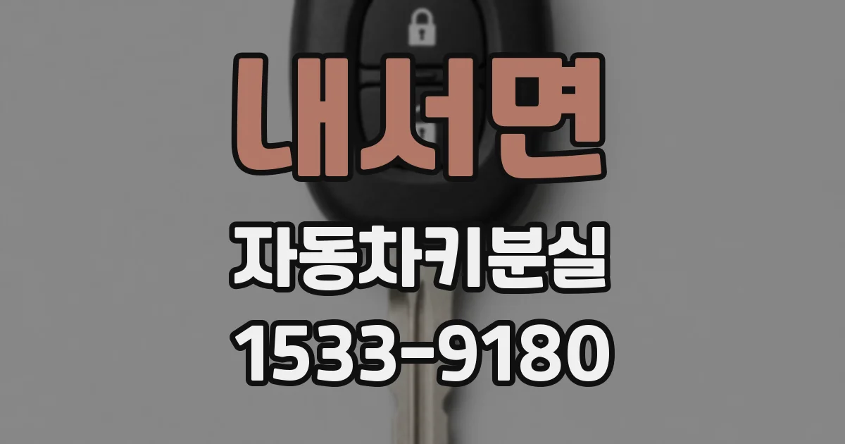 내서면 자동차키분실