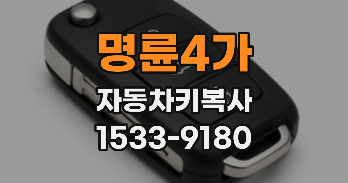 명륜4가 자동차키복사