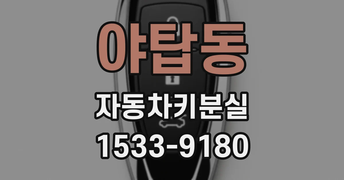 야탑동 자동차키분실