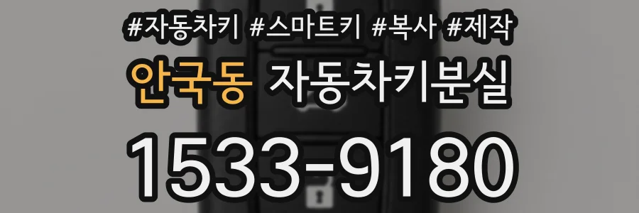 안국동 자동차키분실