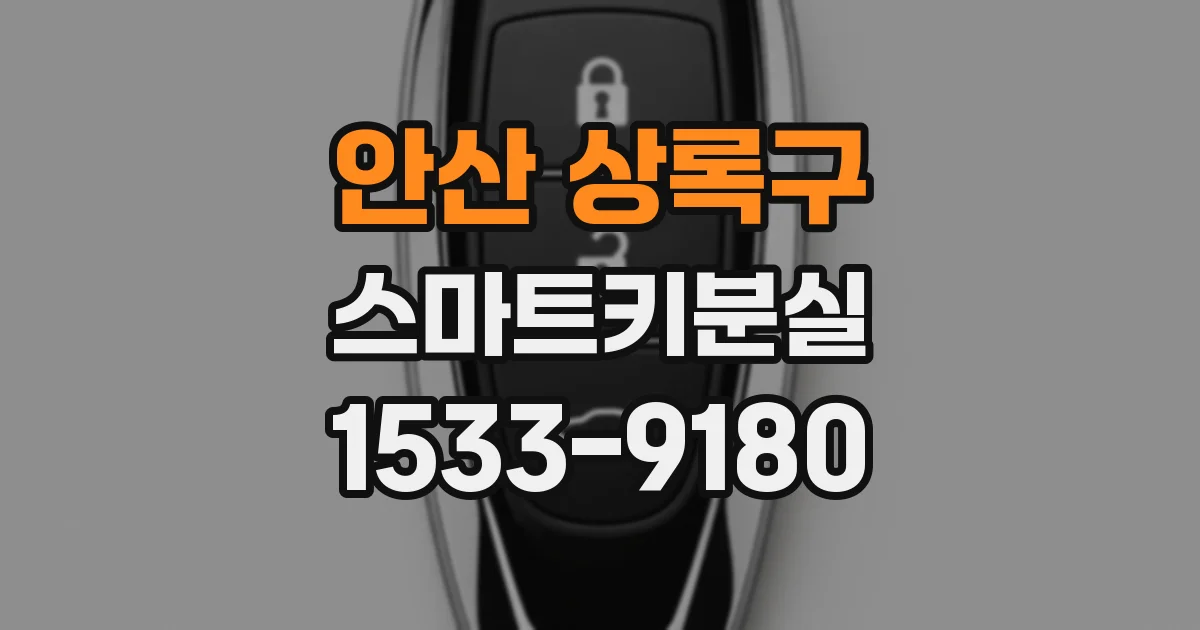 안산 상록구 스마트키분실