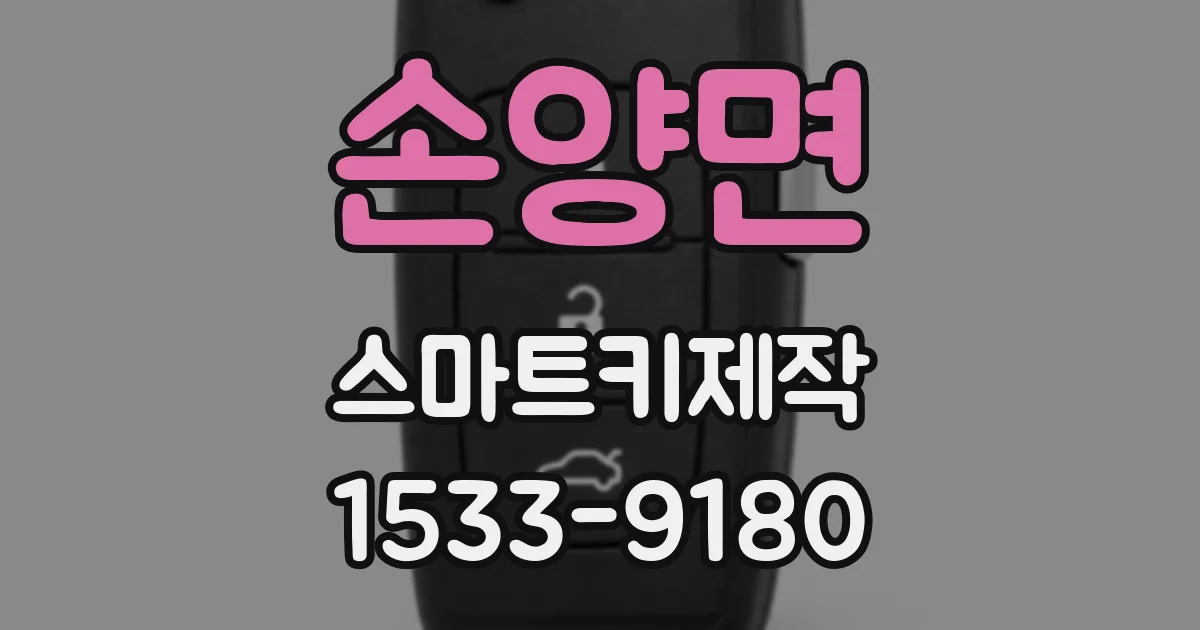 손양면 스마트키제작