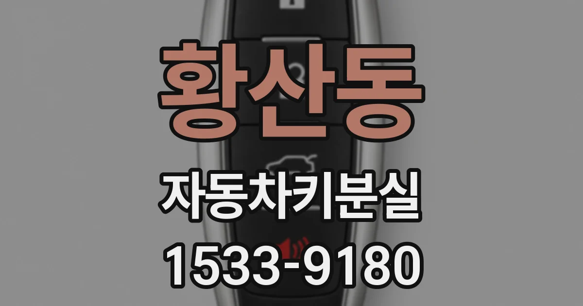 황산동 자동차키분실
