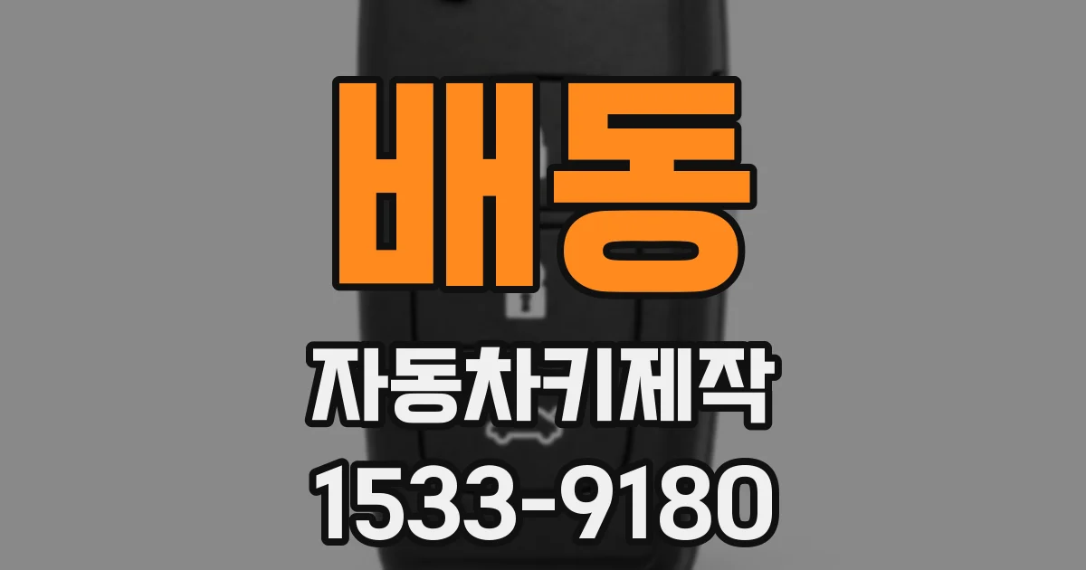 배동 자동차키제작