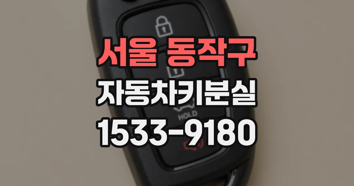 서울 동작구 자동차키분실