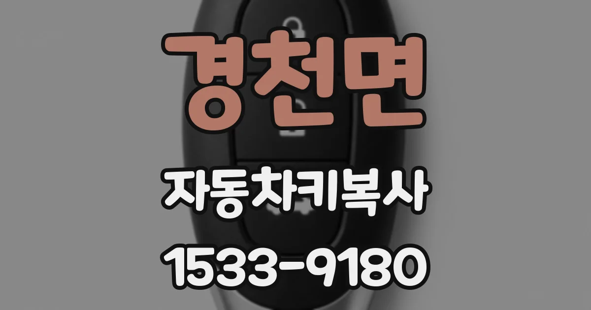 경천면 자동차키복사