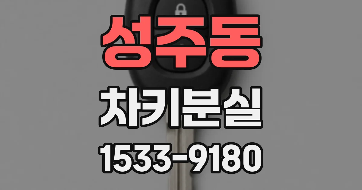 성주동 차키분실