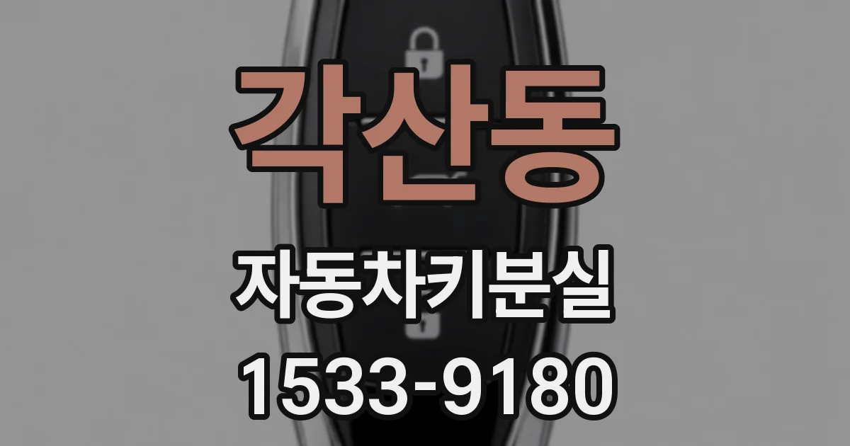 각산동 자동차키분실