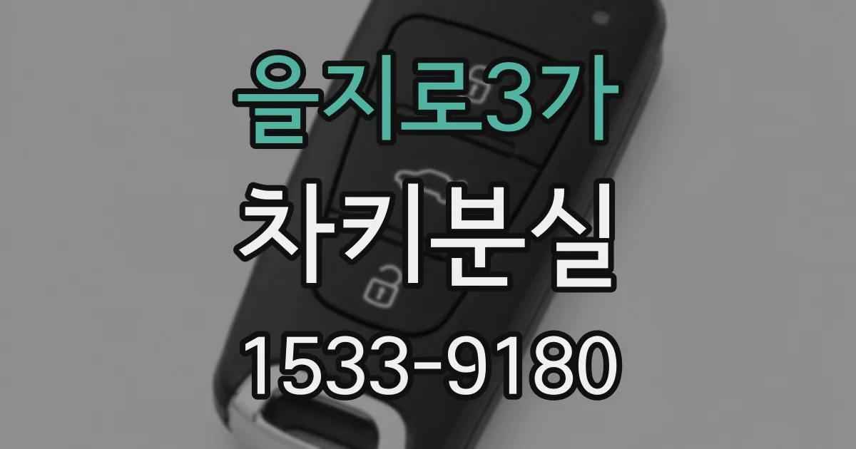을지로3가 차키분실