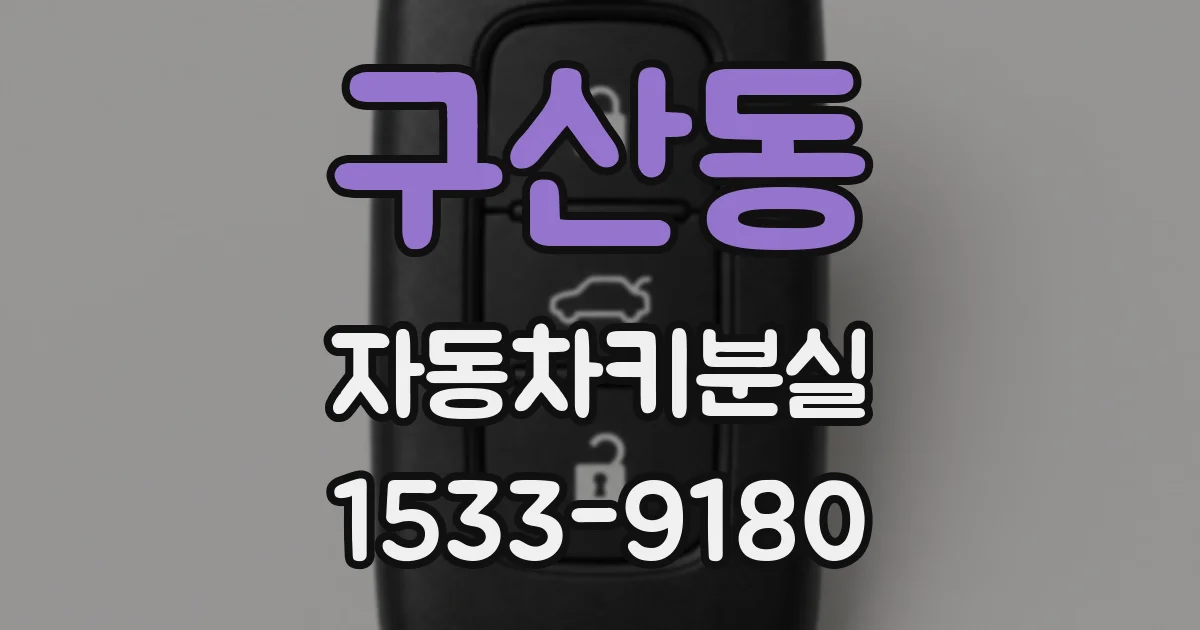 구산동 자동차키분실