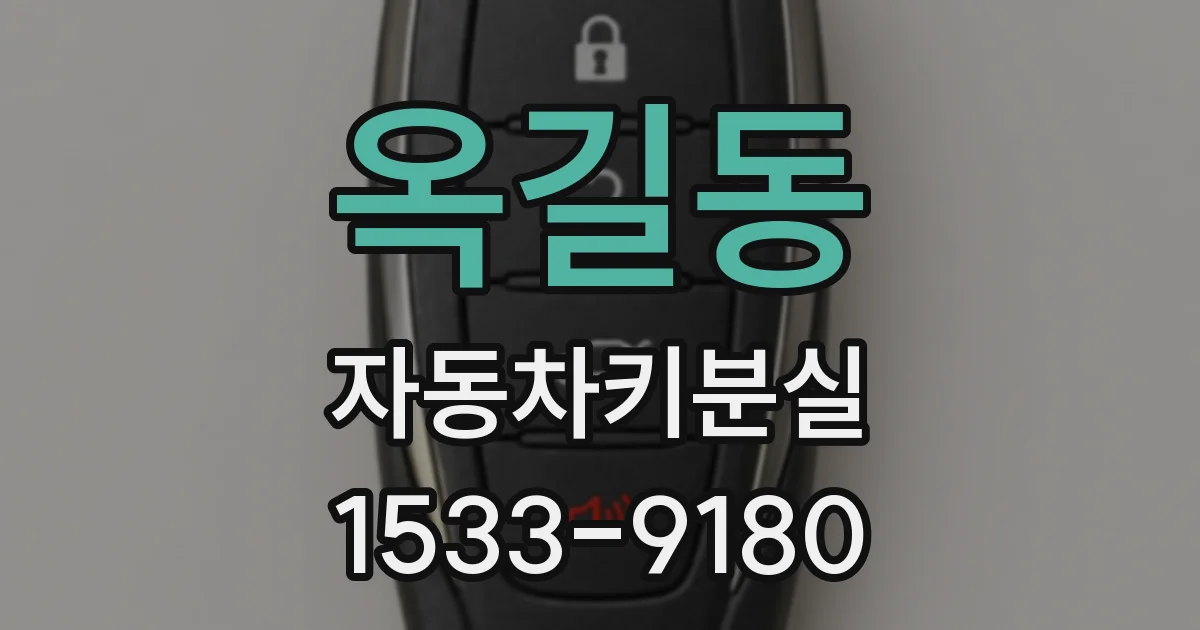 옥길동 자동차키분실
