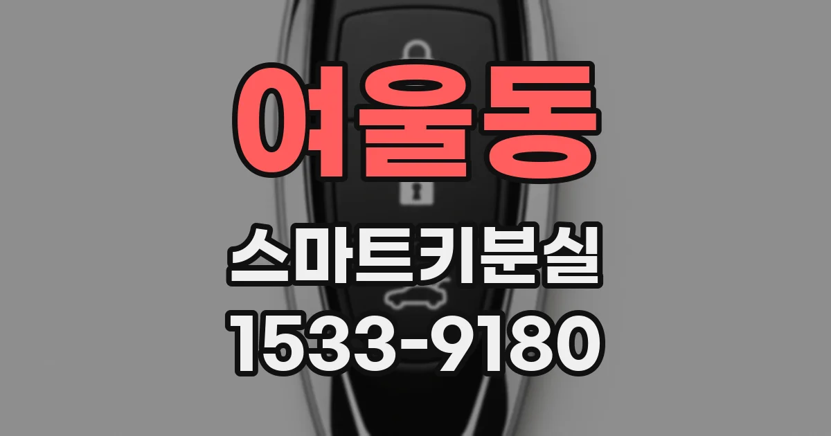 여울동 스마트키분실