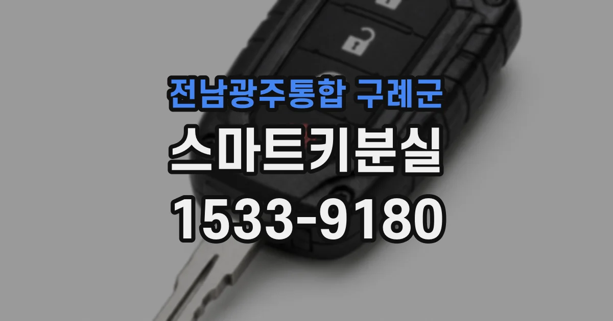 전남광주통합 구례군 스마트키분실