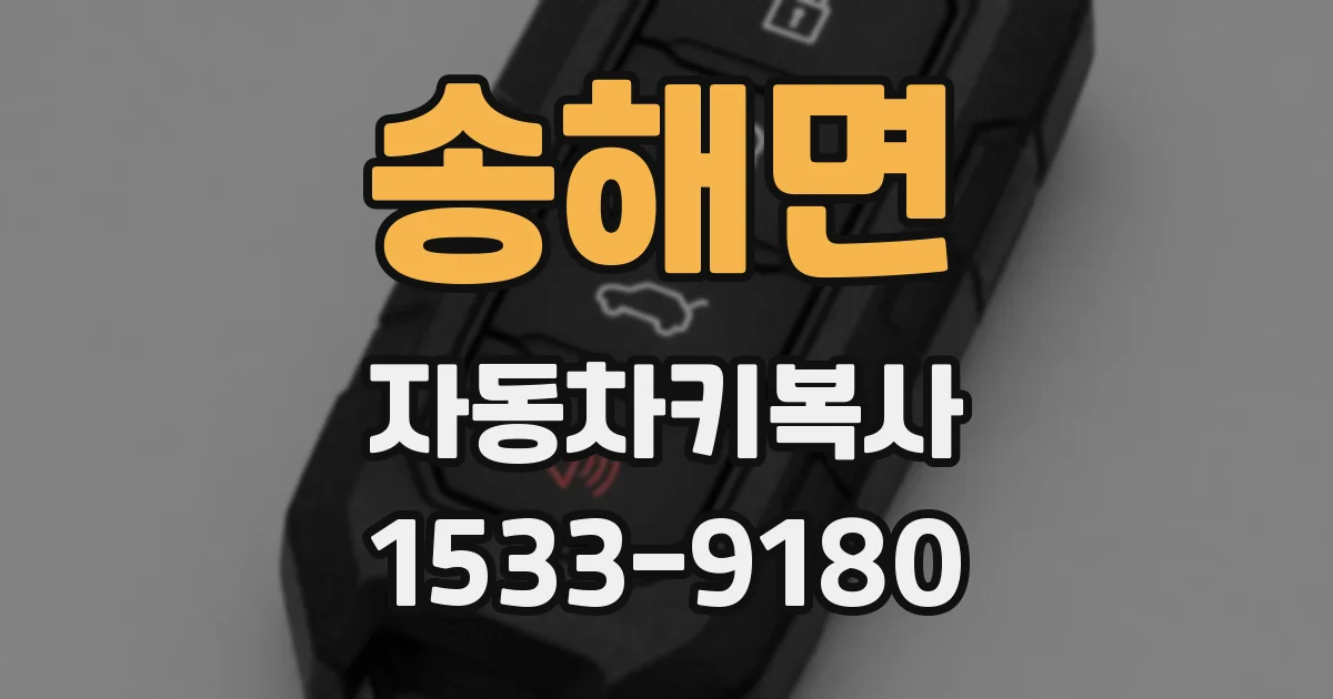 송해면 자동차키복사