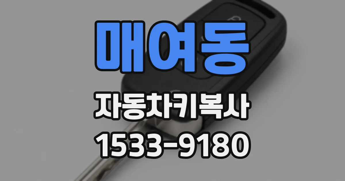 매여동 자동차키복사