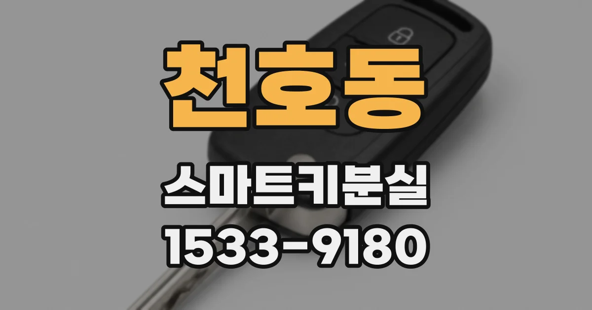 천호동 스마트키분실
