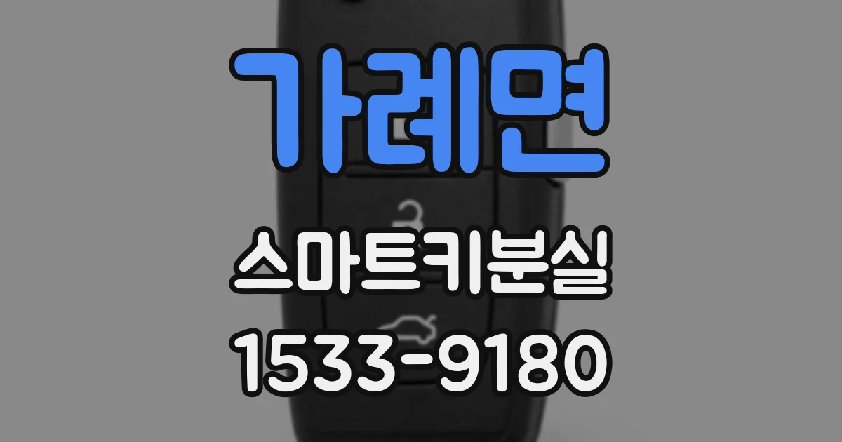 가례면 스마트키분실