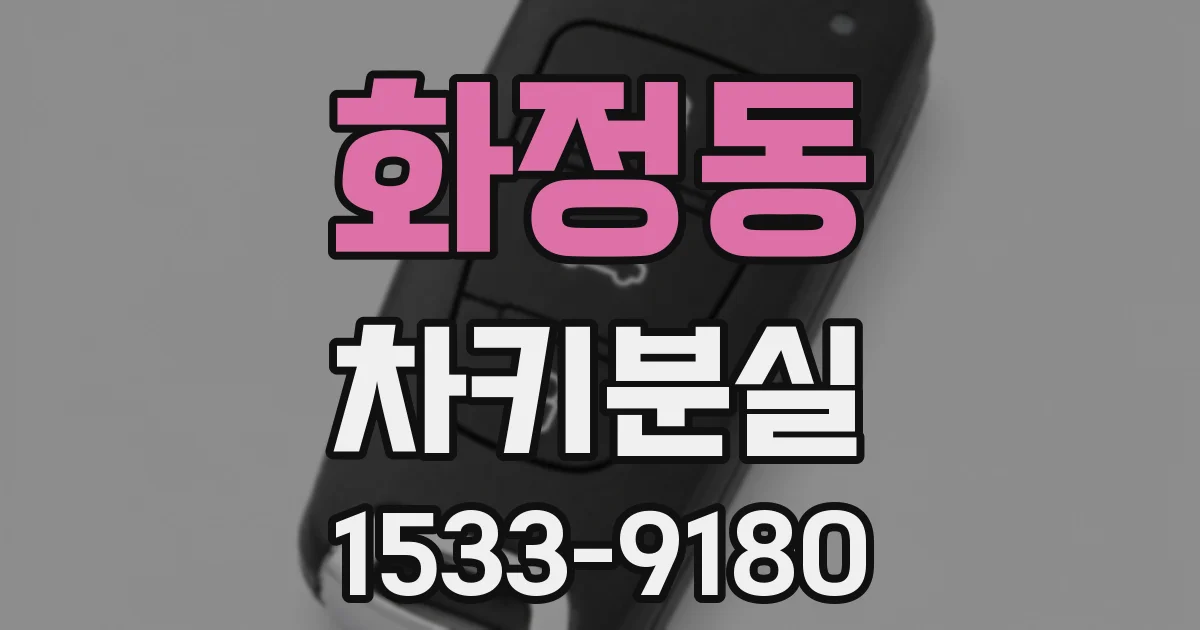 화정동 차키분실
