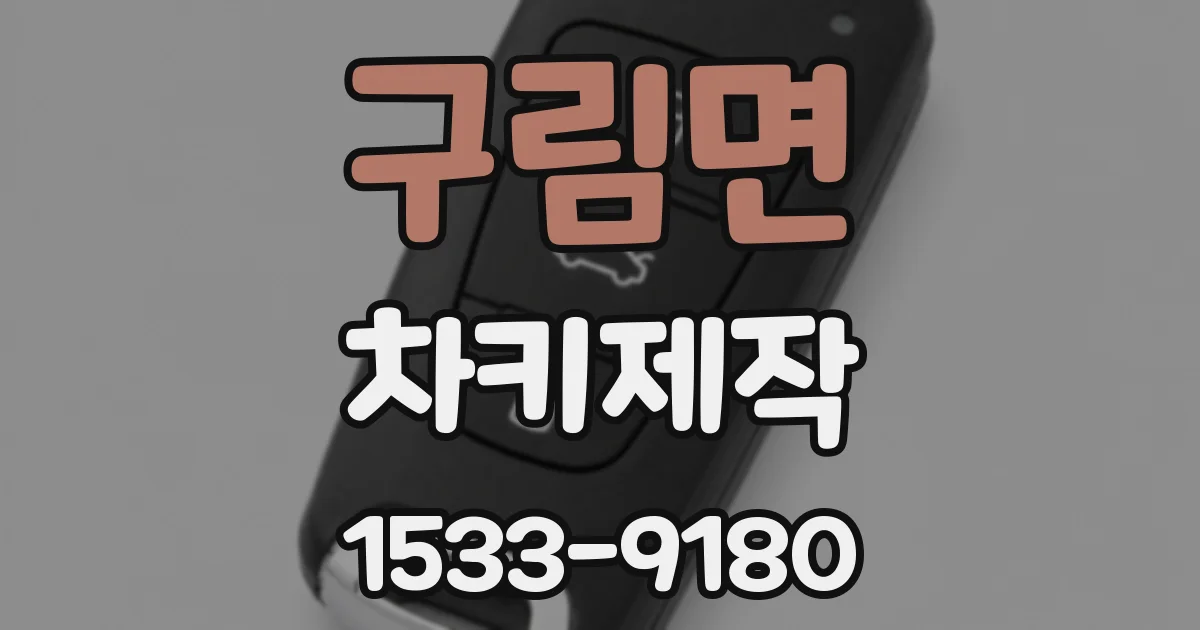 구림면 차키제작