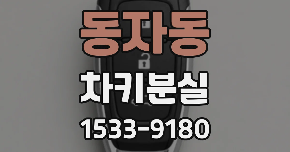 동자동 차키분실