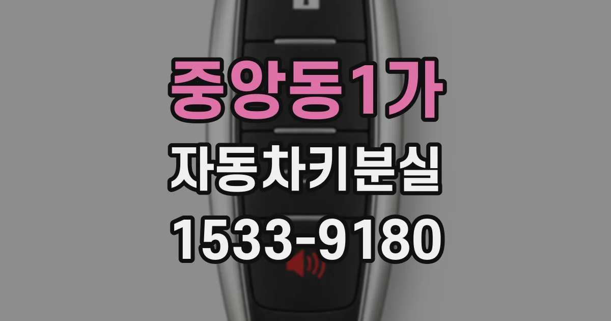 중앙동1가 자동차키분실