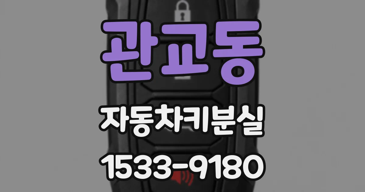 관교동 자동차키분실