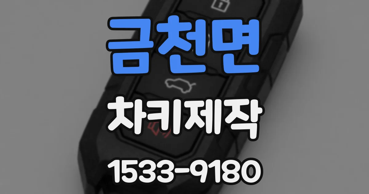 금천면 차키제작