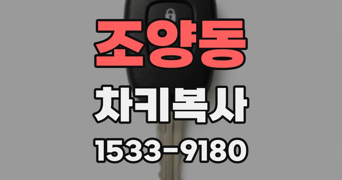 조양동 차키복사