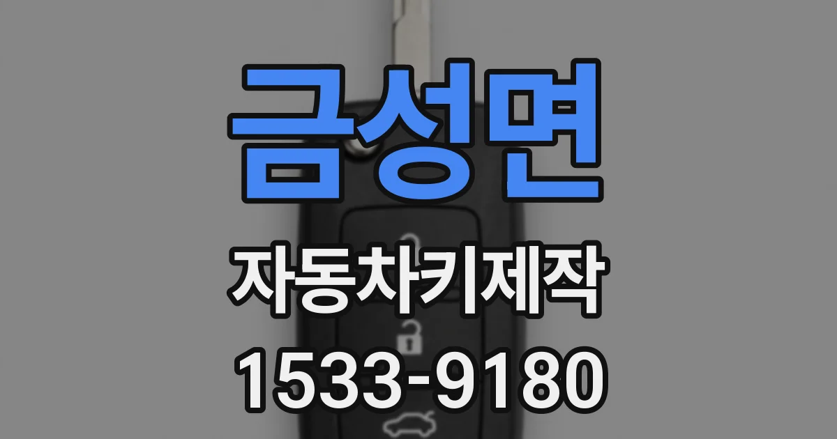 금성면 자동차키제작