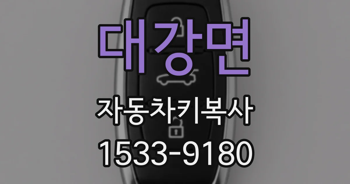 대강면 자동차키복사