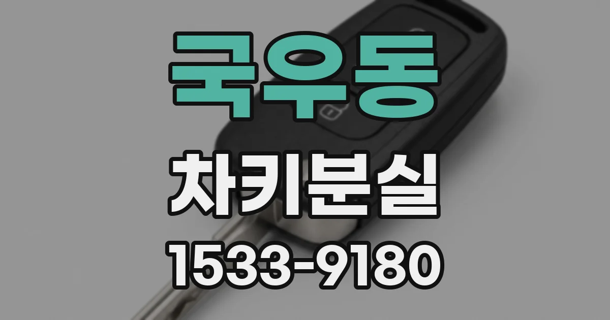 국우동 차키분실