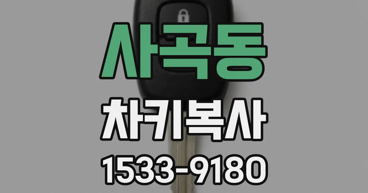 사곡동 차키복사