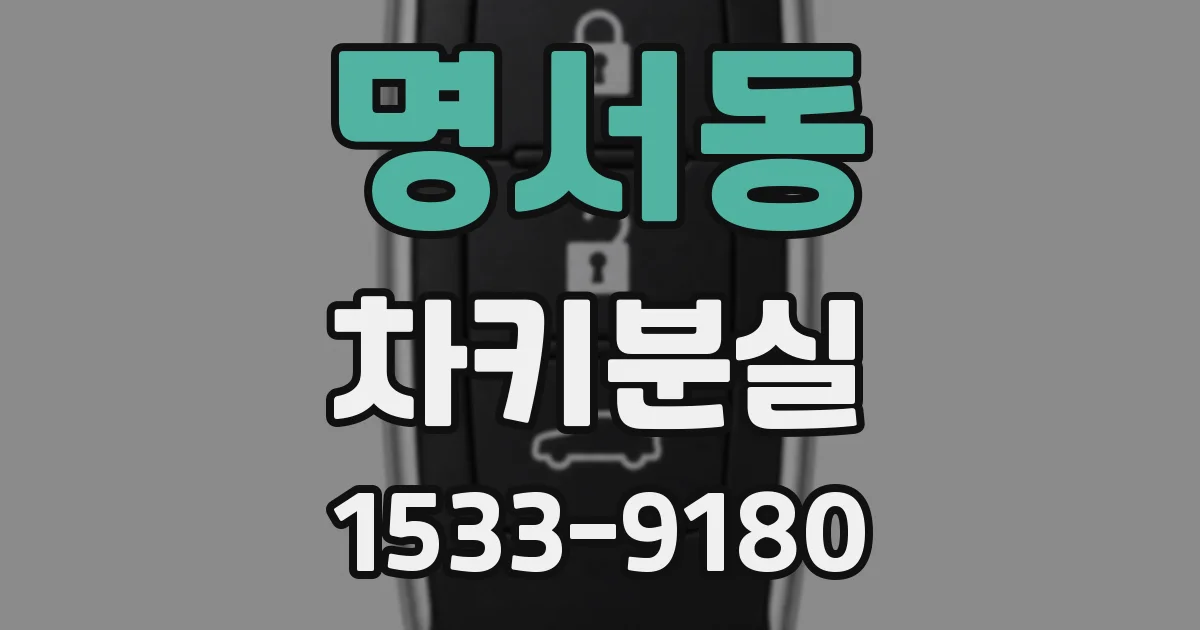 명서동 차키분실
