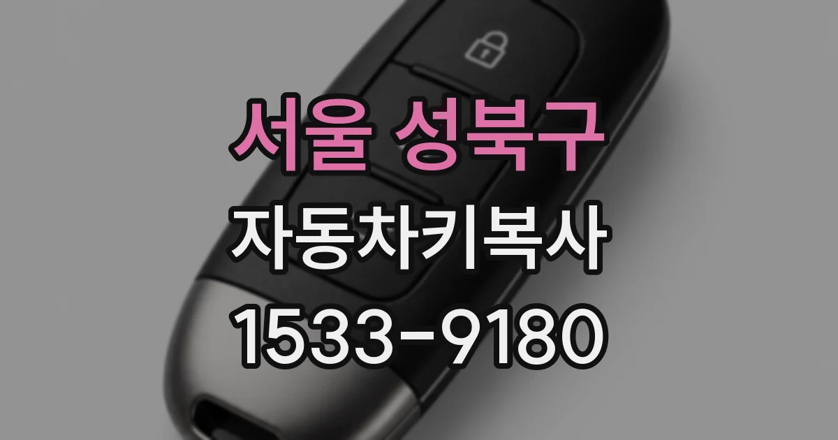 서울 성북구 자동차키복사