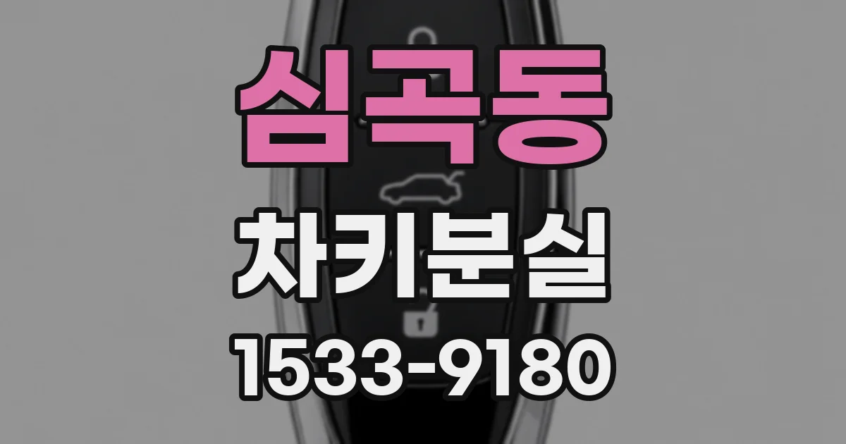 심곡동 차키분실