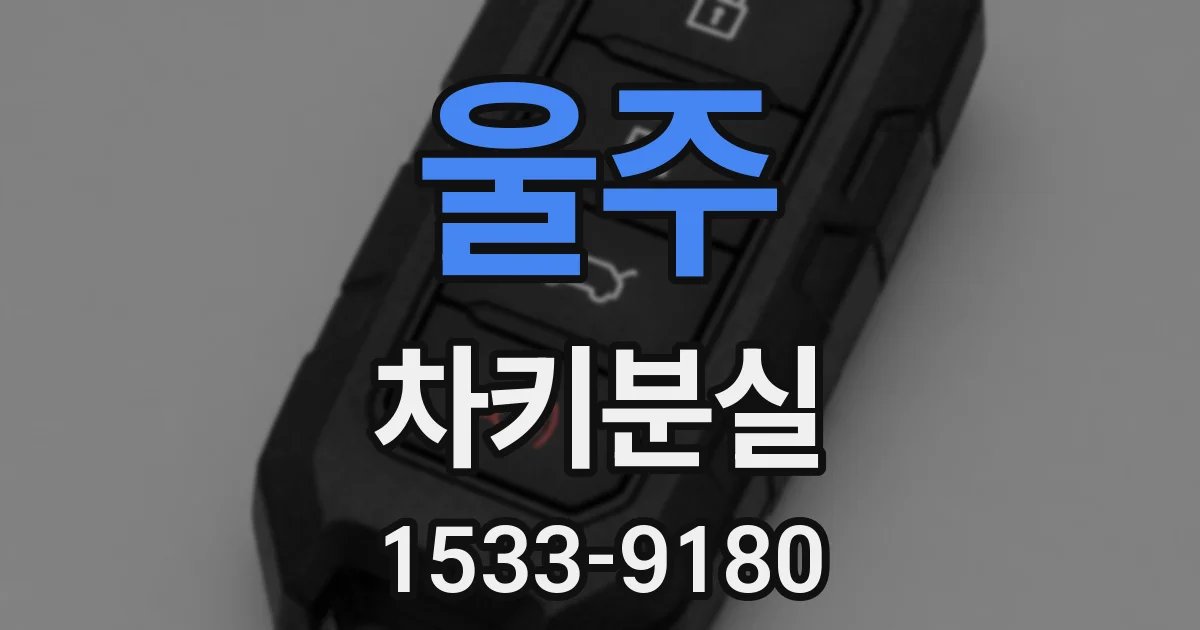 울주 차키분실