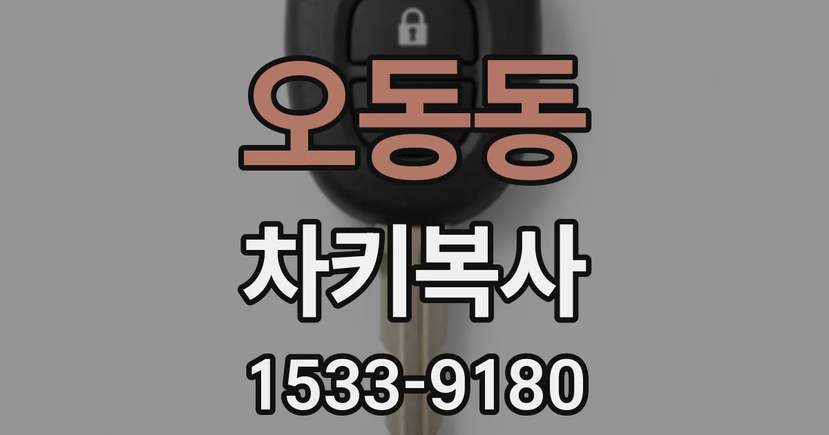 오동동 차키복사
