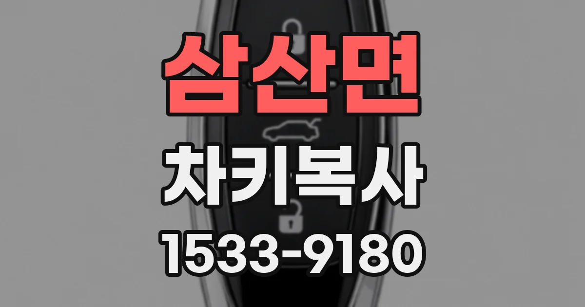 삼산면 차키복사
