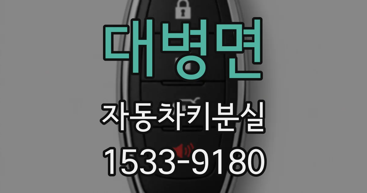 대병면 자동차키분실