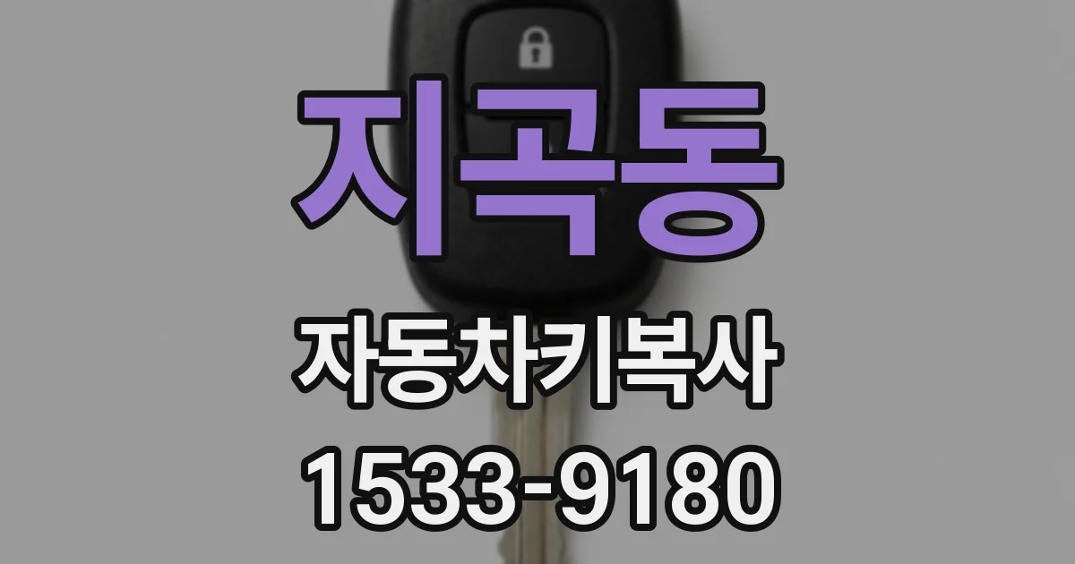 지곡동 자동차키복사