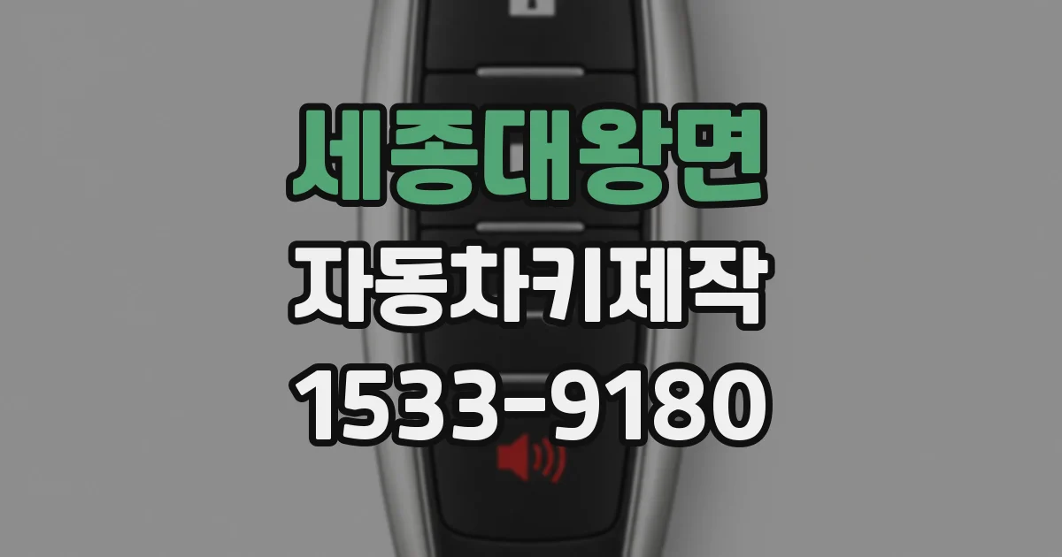 세종대왕면 자동차키제작