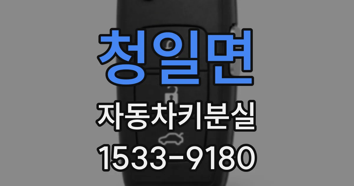 청일면 자동차키분실