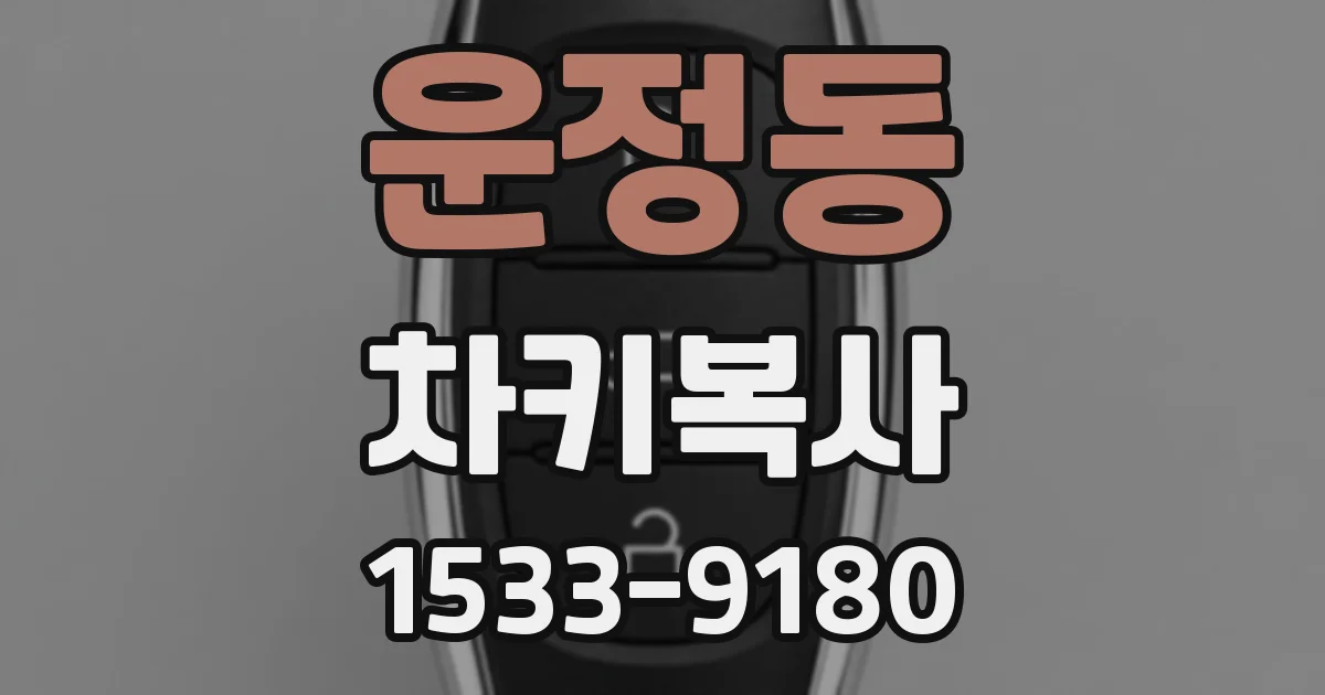 운정동 차키복사