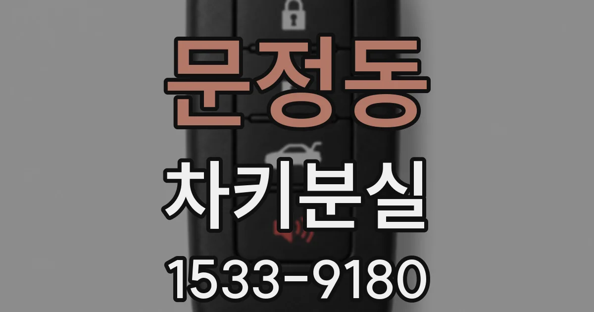문정동 차키분실