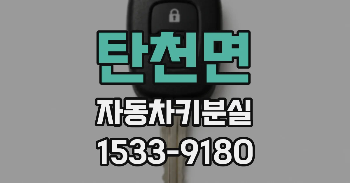 탄천면 자동차키분실