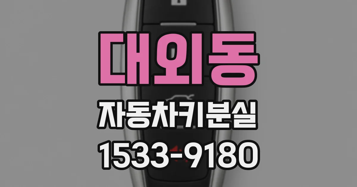 대외동 자동차키분실