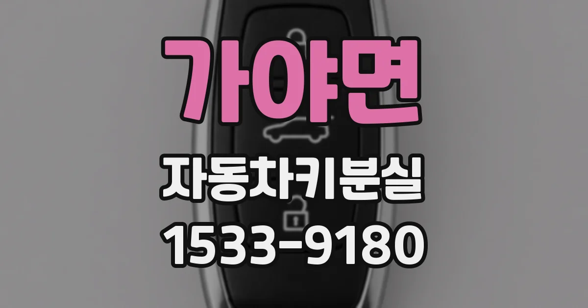 가야면 자동차키분실
