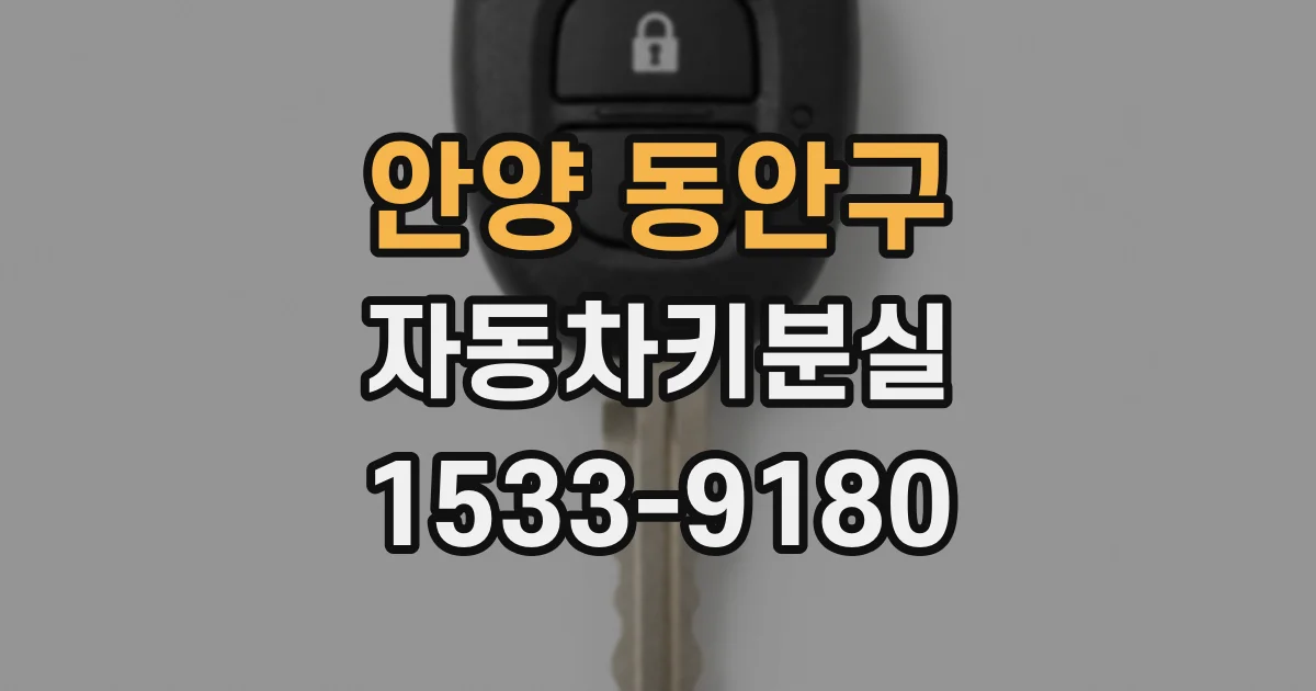 안양 동안구 자동차키분실