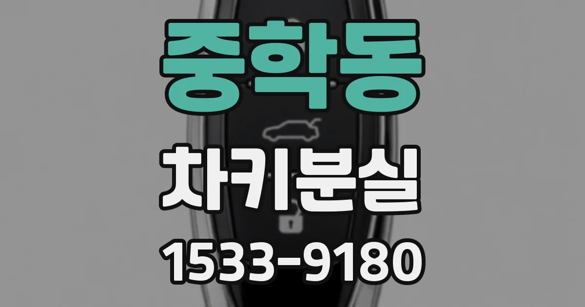 중학동 차키분실